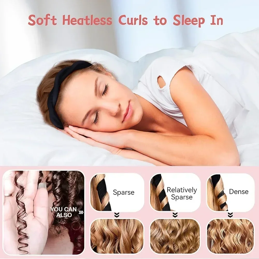 1.6m Heatless Curling Rod Headband Soft Hair Curlers No Heat Hair Rollers Lazy Silk Curls Sleeping Headband Styling Tools hair styling tool,hair curling tools