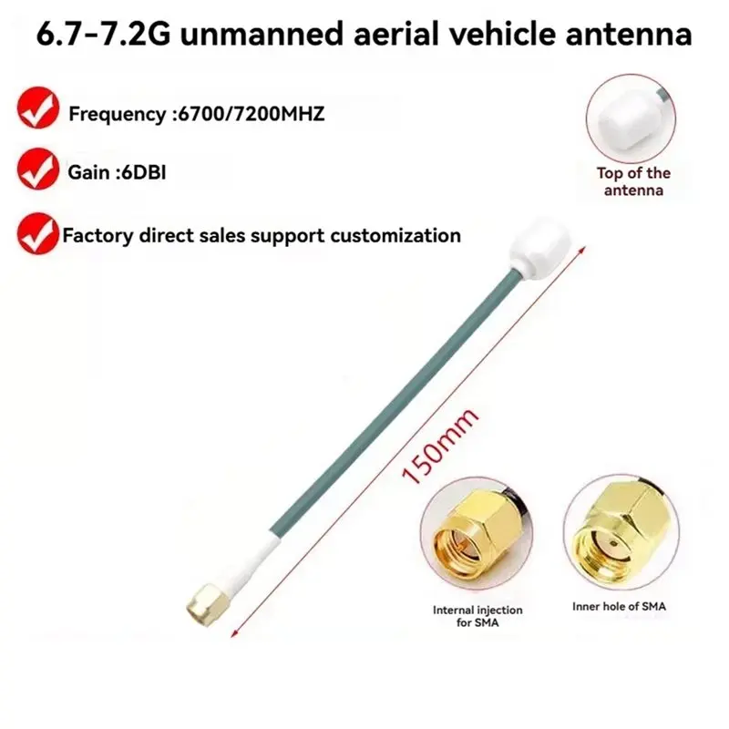 Antenne Drone SMA 2.4GHz 5.8GHz pour FPV, Boost Signal