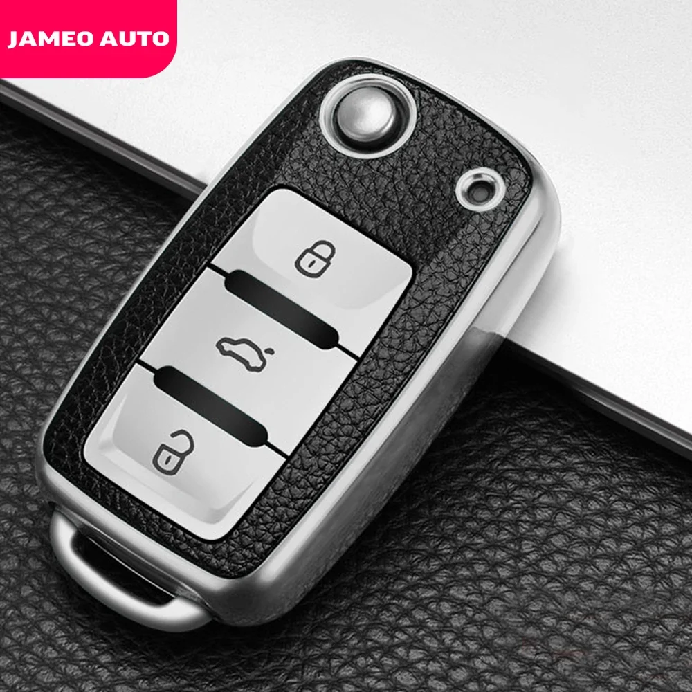 TPU Car Key Case Cover for Volkswagen VW Golf Bora Jetta Polo Golf Passat B8 for Skoda Octavia A5 A7 Fabia Seat Ibiza Leon key case cover key case