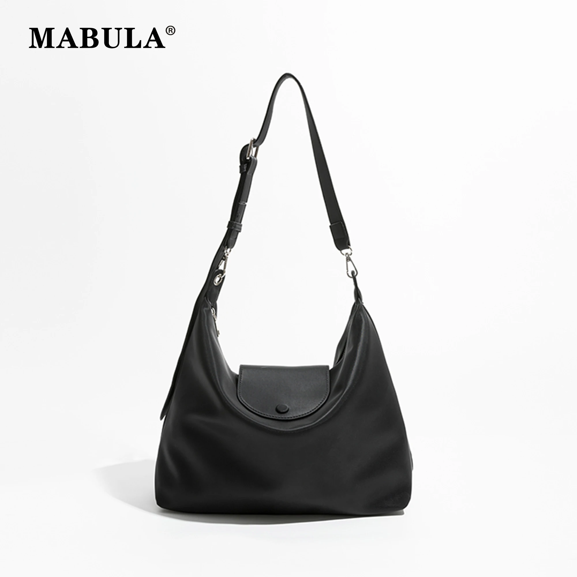 

MABULA Portable Women's Hobo Purse for Travel Soft PU Leather Shoulder Bag Large Capacity Waterproof Sling Cross Body Daypack