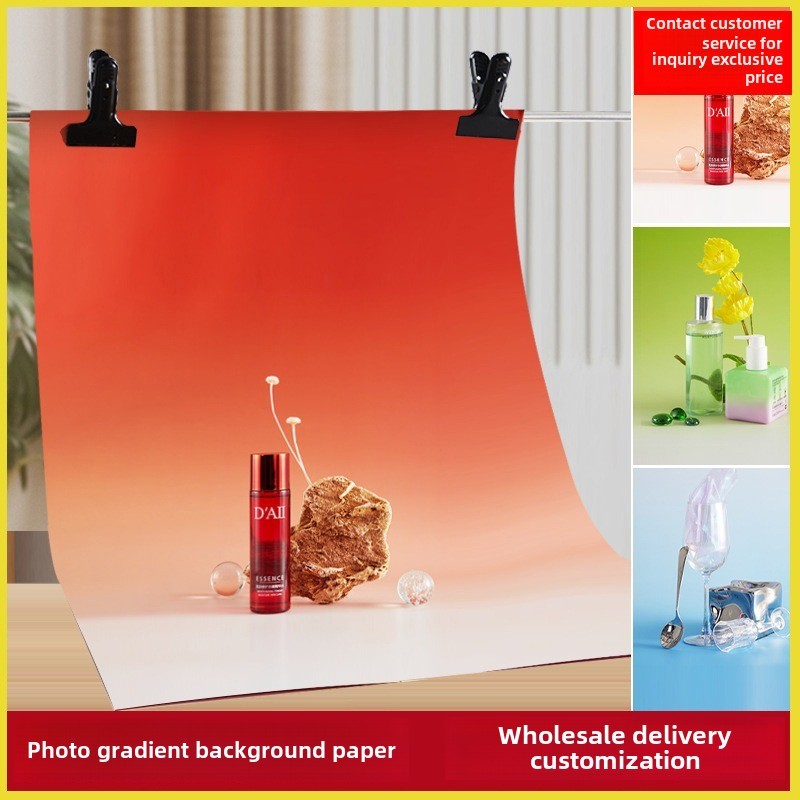 Waterproof  Double-sided Gradient Photography Background for Still Life Products and Food Accessories for Commercial wall