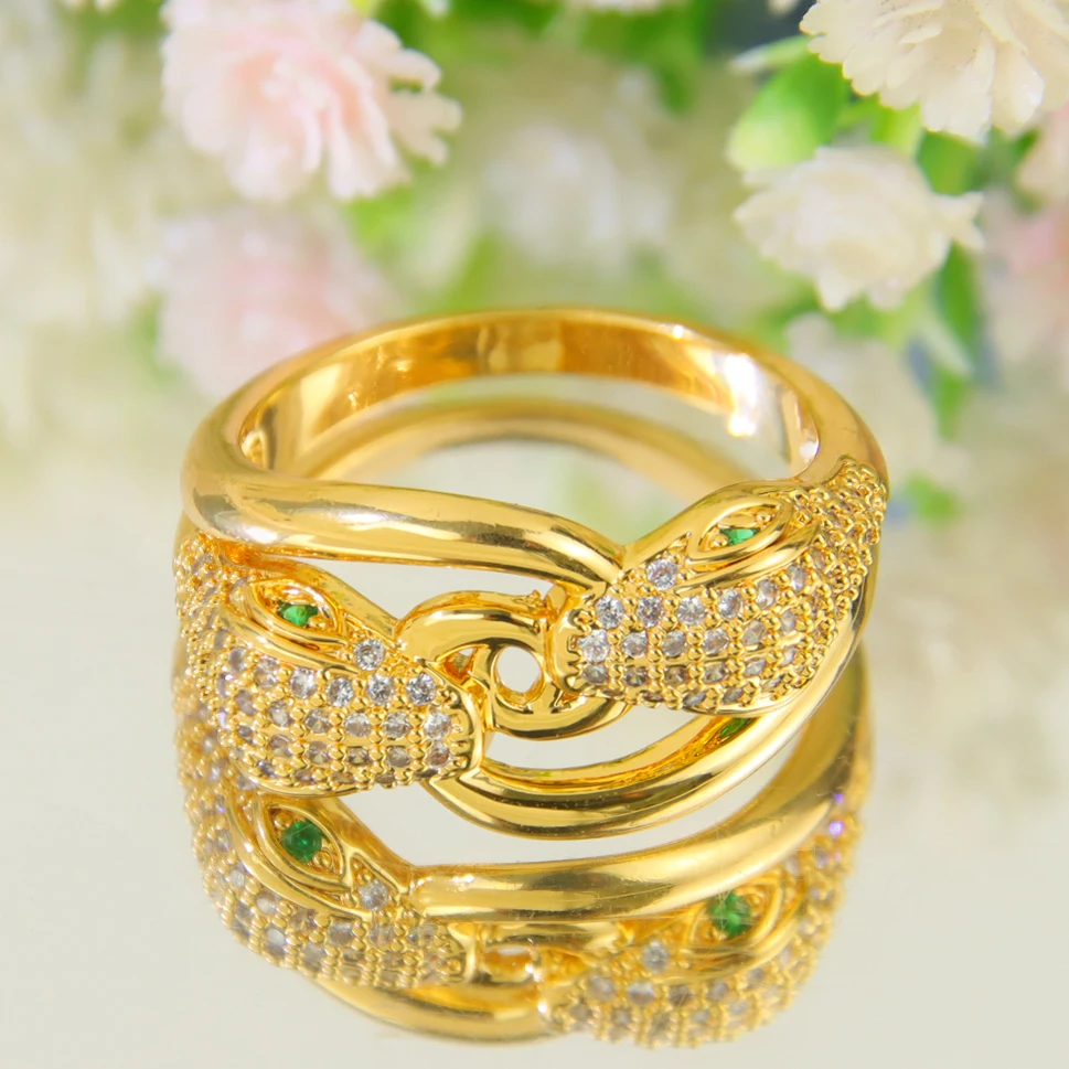 男性と女性のためのサウディパンクリング,個性的なヒョウの指輪