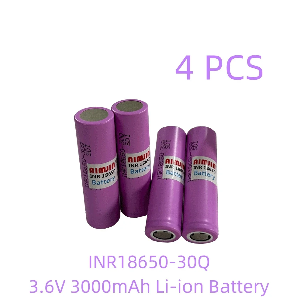 Batteria 3.6V 3000Mah 4Pcs 18650 Per Batteria Esterna Sostitutiva Della Batteria Al Litio Samsung Inr18650 30Q