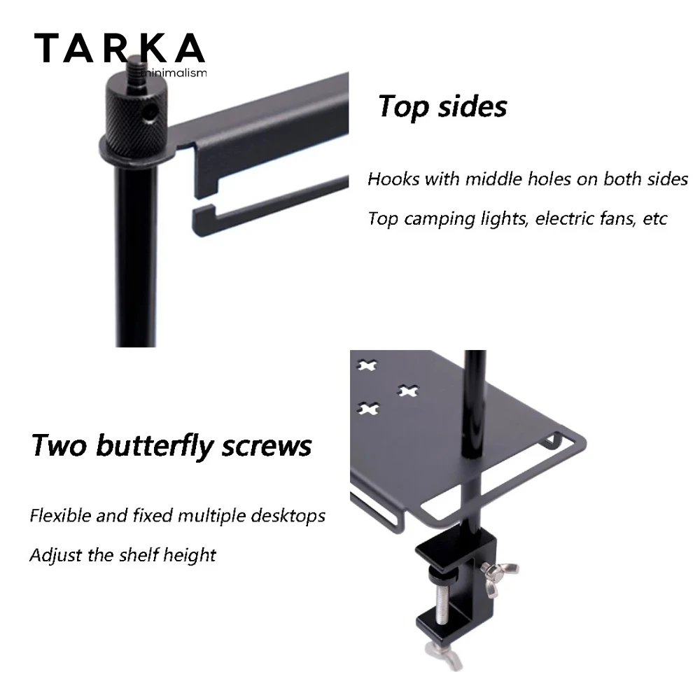 Outdoor Shelf Lantern Stand TARKA Outdoor Shelf Lantern Stand Camping Tabletop Detachable Tools Light Hanging Shelf Storage Rack