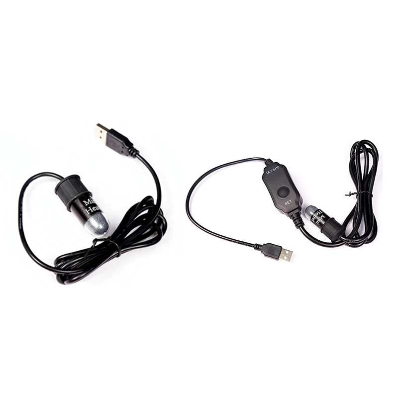 

10 Вт Мини-нагреватель для аквариума, нагреватель для аквариума, термостат 5 В/2 А, нагреватель для 2 л резервуаров