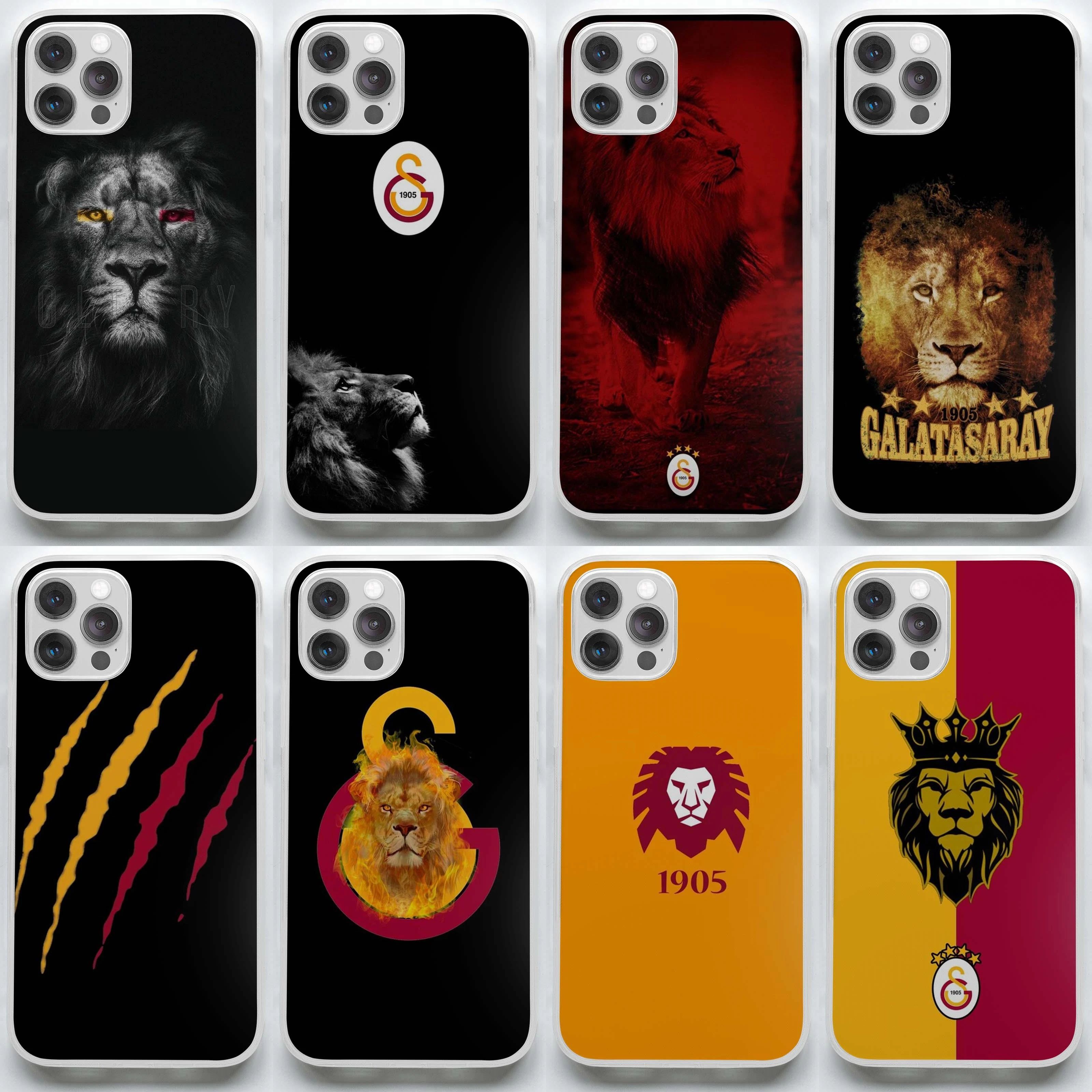 Galatasaray Lion Aslan Soft Red En Phone Case for iPhone X XS XR Max 11 12 13 Pro Max Mini 7 8 Plus Cover Dog Soft Print Pattern iphone 12 mini cover