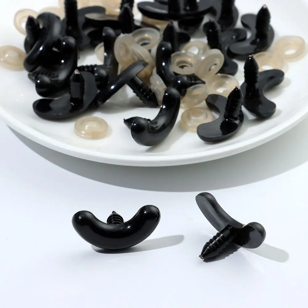 Black Plastic Safety Eyes for DIY Dolls and Crafts