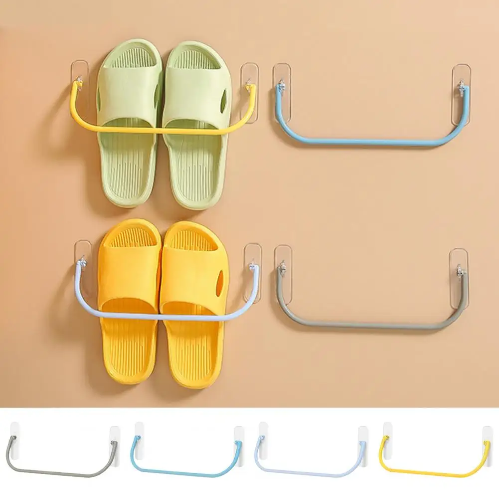 

Slippers Drain Rack Wall-mounted Self-adhesive Moisture-proof Load Bearing 180 Degrees Rotation Storage Waterproof Shoe Holder