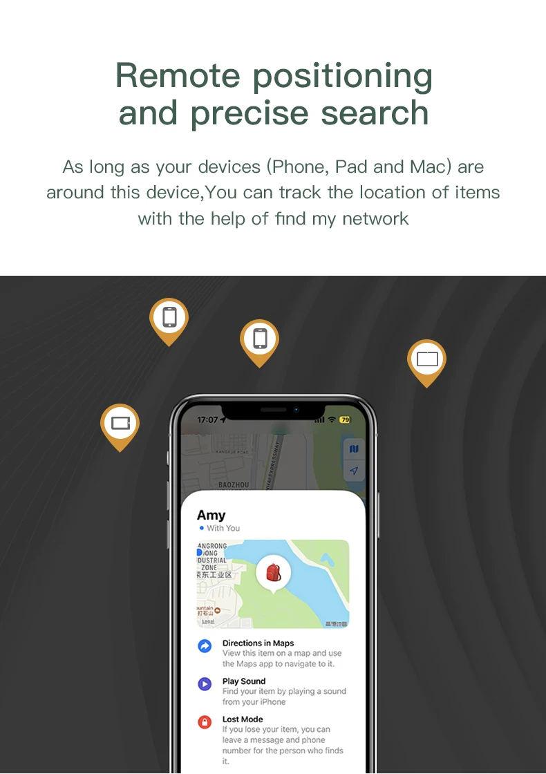 Compatível com Bluetooth, Find My App, Localizador