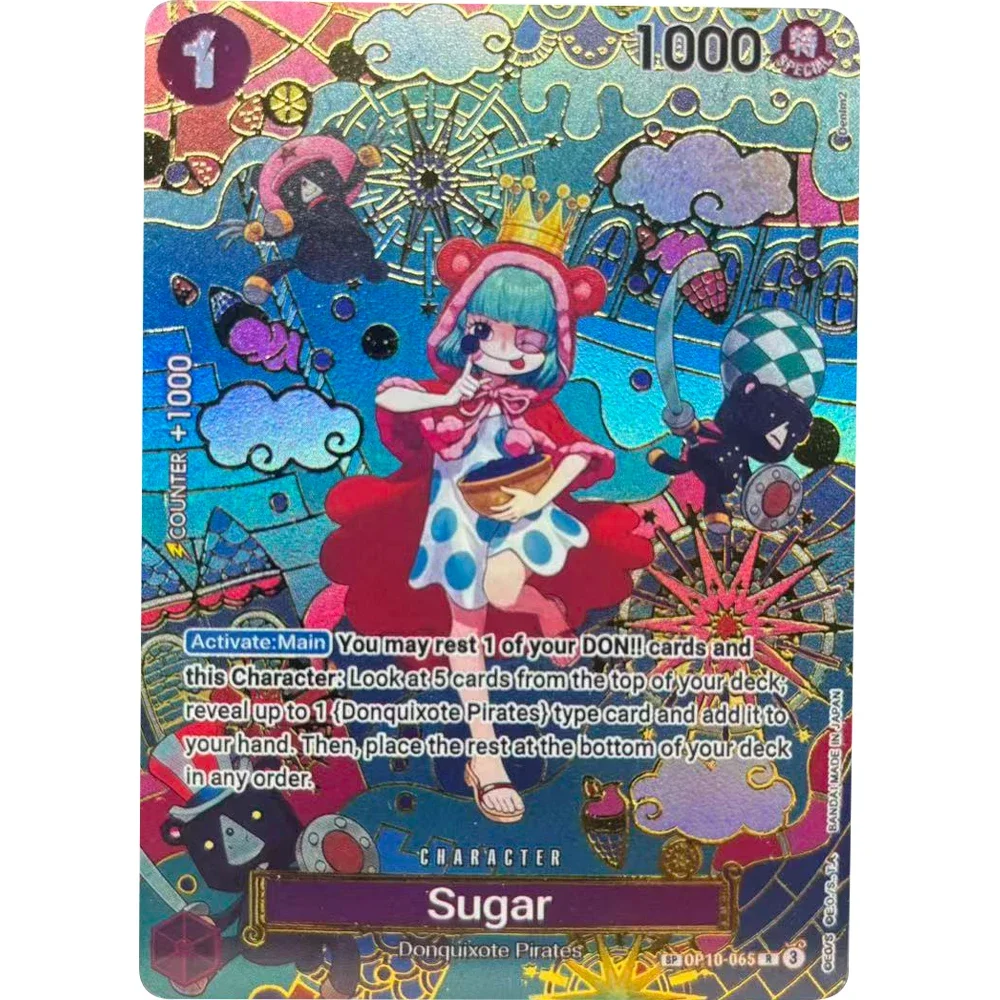 ONE PIECE Collection Cards DIY Dracule Mihawk Boa Hancock Sugar Perona Sengoku EN Self Made Game Anime Cards Gift
