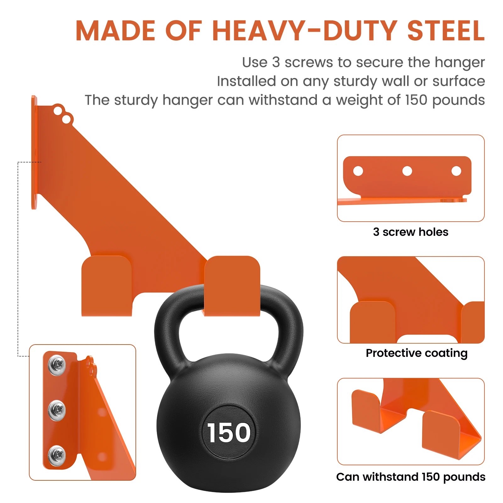 Heavy Duty Chainsaw Hooks Holder Wall Mount Chainsaw Storage Rack Suitable for 009 360 Chainsaws Hanging Rack