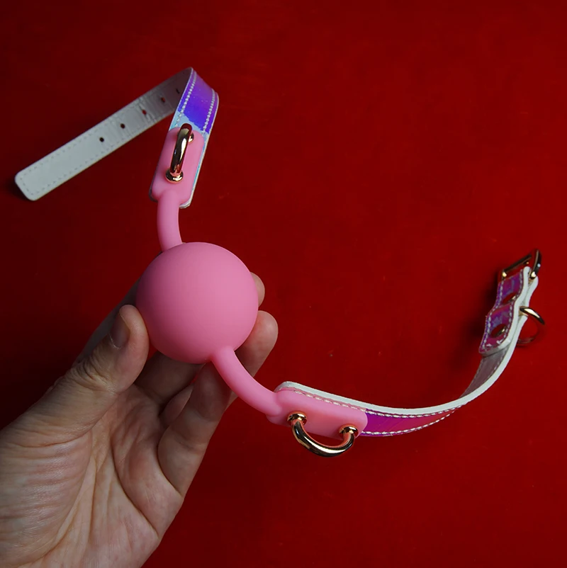 Silicone Ball Gag,BDSM Open Mouth Bite Gagged,Slave Bondage Gags Restraints,Sex Toys for Couples,Sex Games,Role Play