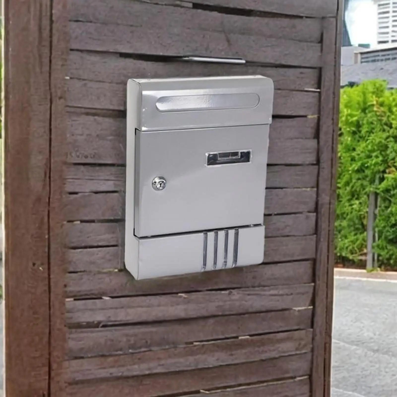 Wall Mounted Mailbox Letter Box Lockable Easy Installation Home Decorative Postbox Magazines Post for Outdoor Office Door