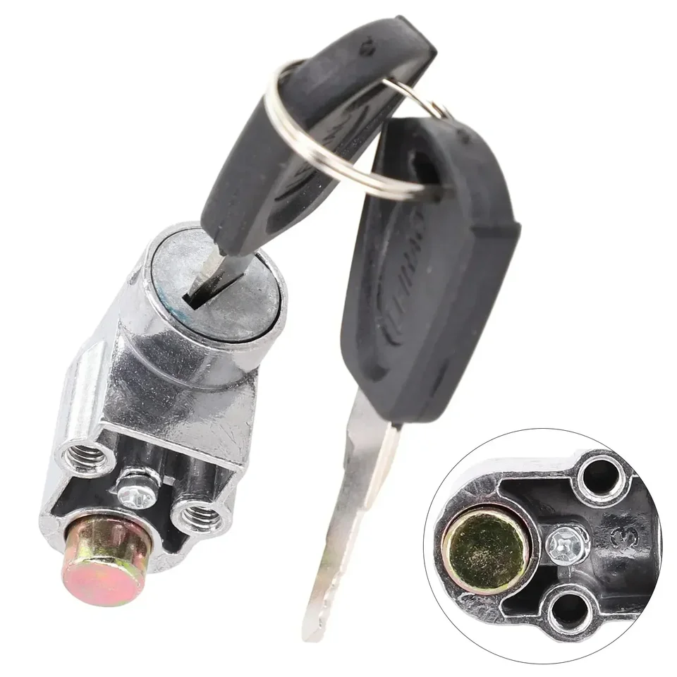 thumbnail interactive-video image 1 of Battery Safety Pack Box Lock 2 Keys For Motorcycle Electric Bike Scooter E Bike 1 of 9