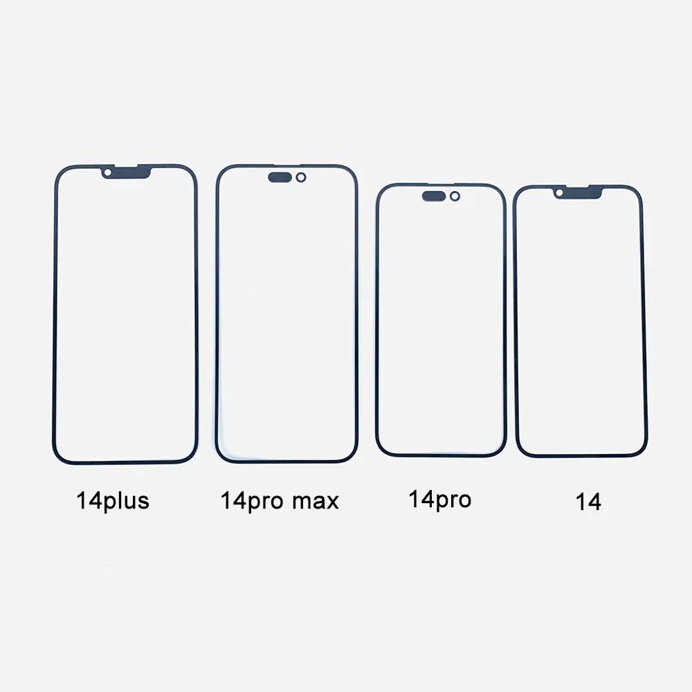 10pc 1:1 Similar OEM Outer Glass With OCA Glue Film For iPhone 15 15pro 14 13 12 11 pro max X XS LCD Touch Screen Replacement