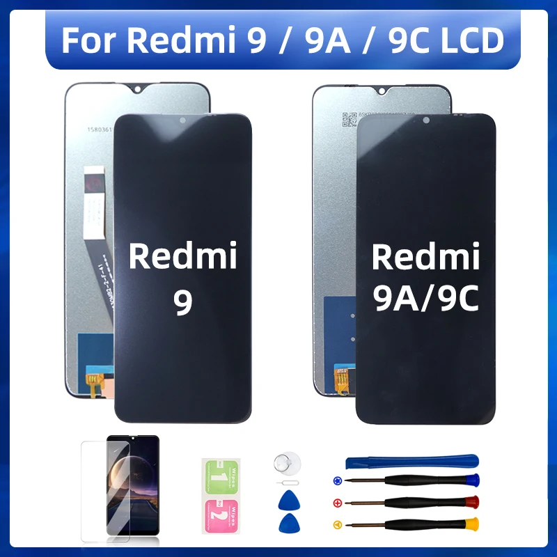 

6.53 inches Screen For Xiaomi Redmi 9A 9C Display LCD Touch Screen Digitizer For Redmi 9 LCD Replacement Phone Parts Assembly