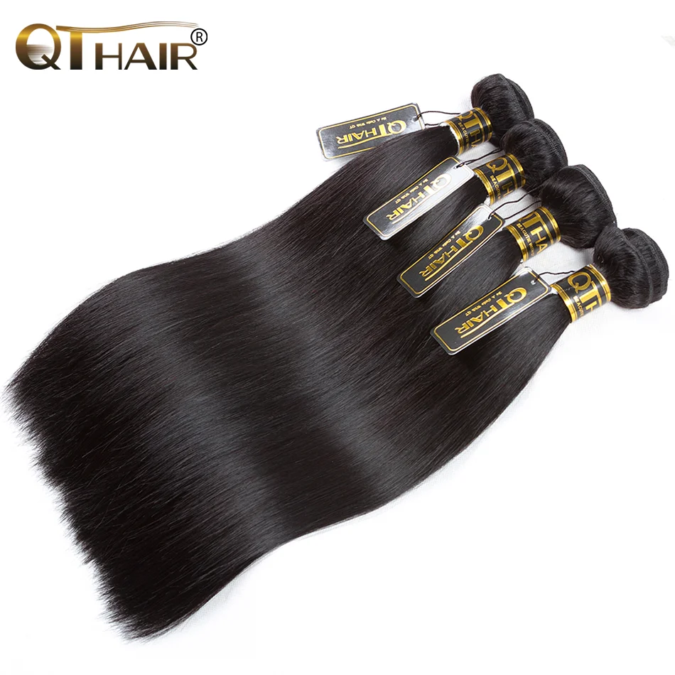 Peruvian Bone Straight Hair Bundles Natural Color 100% Human Hair Extensions 8-32 Inch Straight Remy Hair Weave 1/3/4 Bundles 2