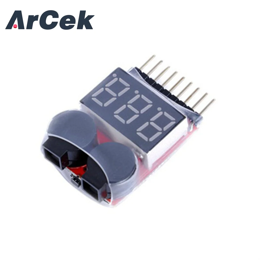 

Цифровой 2 в 1 низкий зуммер сигнализация 1S-8S 1-8S Lipo/li-ion/Fe RC батарея для лодки измеритель напряжения монитор тестер для батареи вертолета