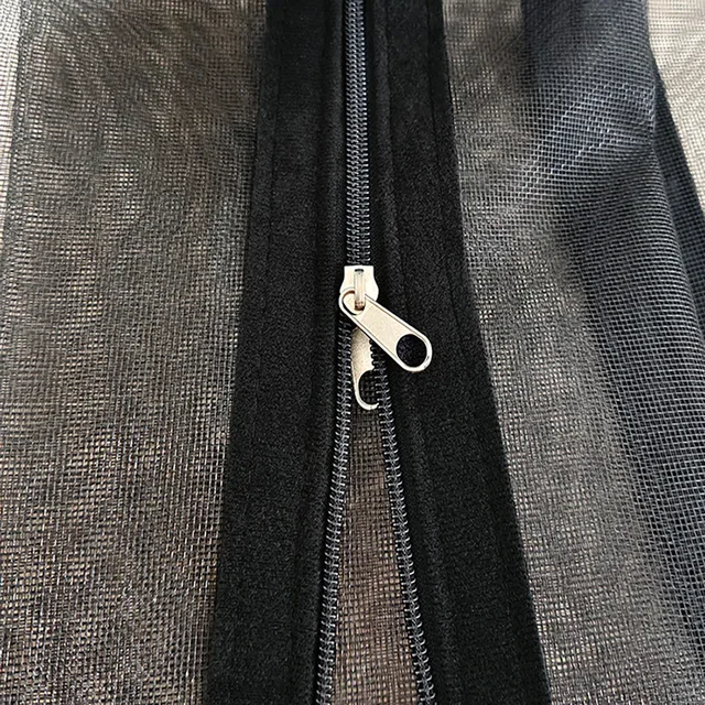 Black mosquito proof zipper screen window, self installing non perforated mesh, invisible mosquito proof，Invisible mosquito net 6