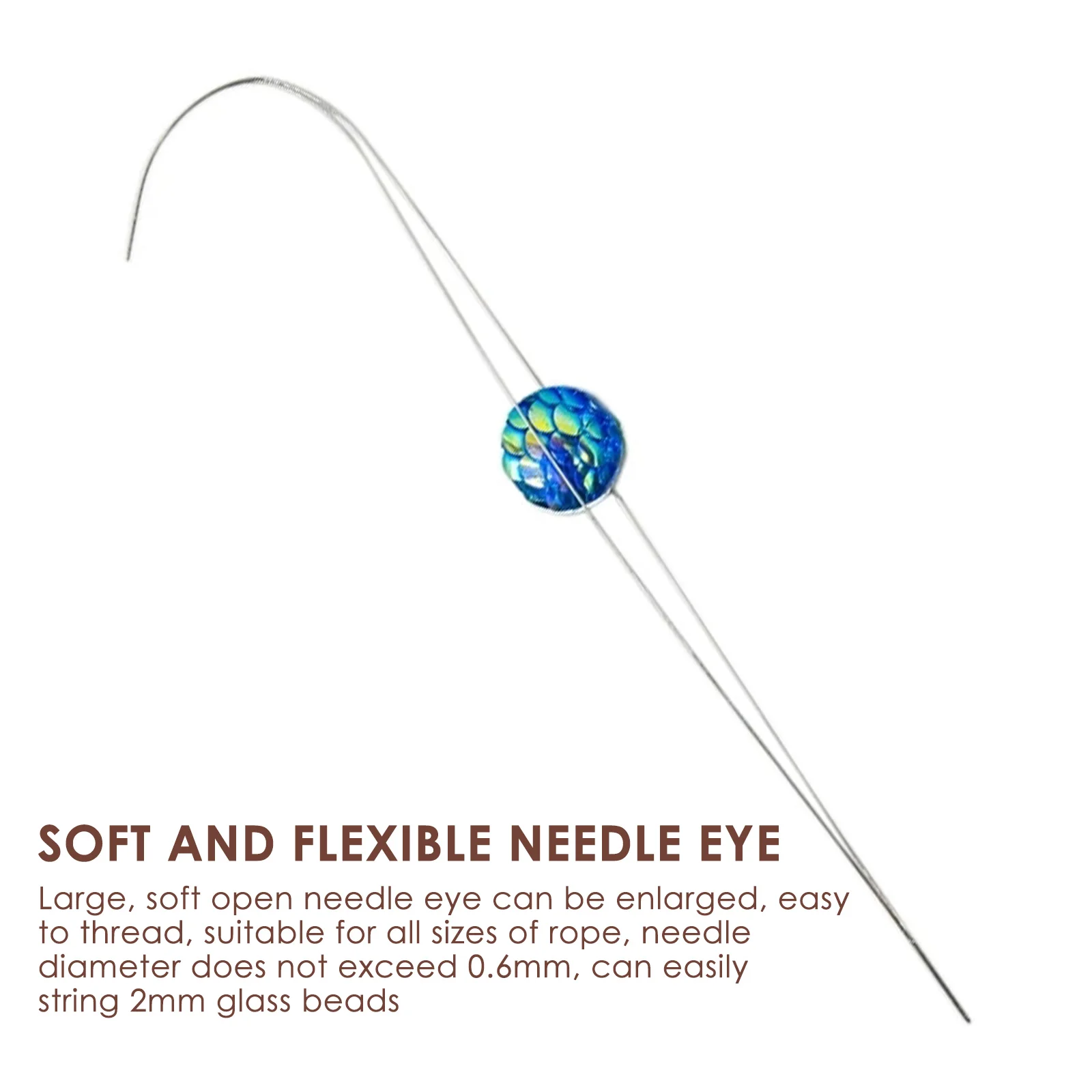 Strong and Flexible Beading needles. Sold in a pack of 5 needles each  approximately 2 inches long