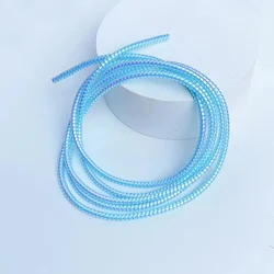 Durable Spiral Cable Protectors - Universal Charger Cord Saver Sleeve (Light blue)