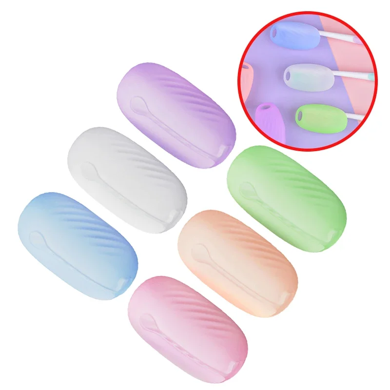 Silicone Toothbrush Head Covers Portable Toothbrush Cover Case Travel Hiking Camping Box Brush Cap Case Support 1pc toothbrush covers