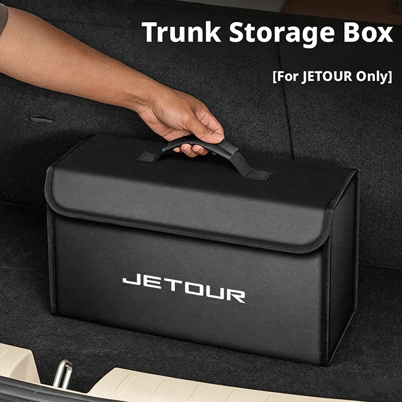 Kofferraum-Aufbewahrungsbox aus Leder, faltbare Aufbewahrungsbox, geeignet für Jietu Jietu Traveler Shanhai T2 X70 X70plus X70m T5 L9 X95.