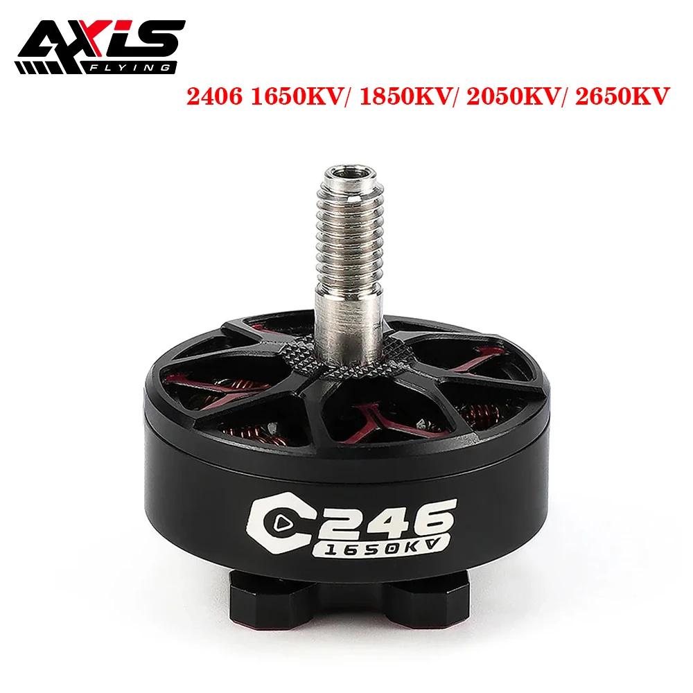 

Бесщеточный мотор Axisflying C246 2406 1650KV/ 1850KV/ 2050KV/ 2650KV 6S для 5 "/6" беспилотного/Sbang/кинематографического дрона