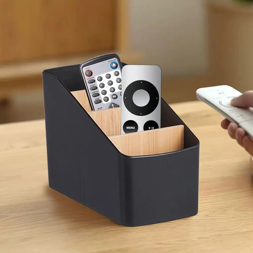Remote Control Organizer TV Remote Holder For Table Multipurpose Desktop Storage Box Bedroom Living Room Organizer
