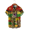 Summer Street Hip Hop Tyrannosaurus Rex Pirnt Harajuku Men Women Shirts Animal Pattern Short Sleeve Blouse Holiday Hawaii Shirt 1