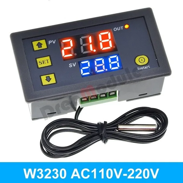 Digital Temperature Control LED Thermostat Regulator with Heat/Cooling Function