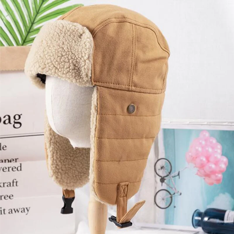 Winter Hat Windproof Cycling Skiing Winter Snow Hats Warm Bomber Hats Earflap Hat Men Women Ear Flap for Women winter hat knitted earflap hat