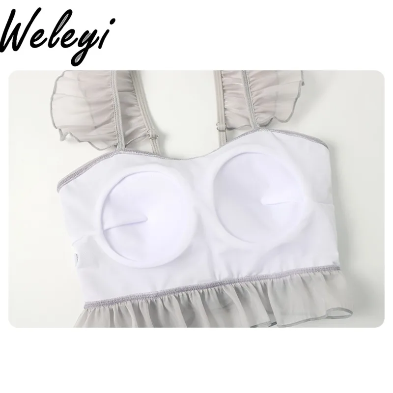 Sweet Rojita Style Split Bathing Suit Women's 2024 New Conservative Cover Belly Student Vacation Hot Spring Sleeveless Swimsuits