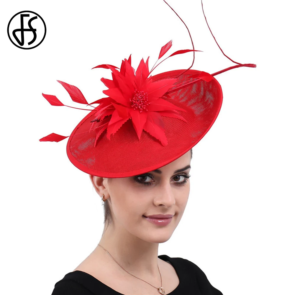 FS Bridal Wedding Hats For Women Formal Kentucky Cap Flower Ladies