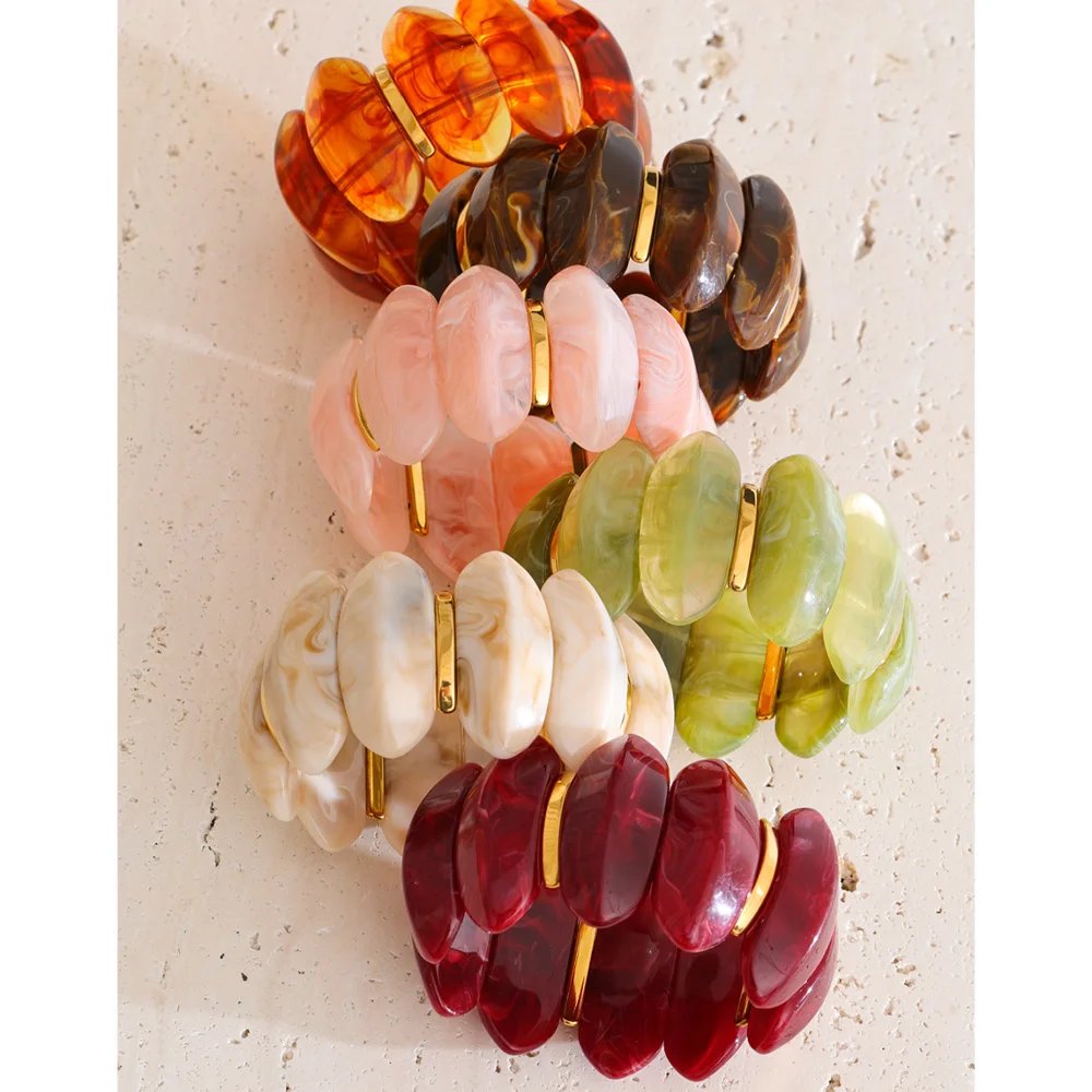Yhpup Bracelet Wide Statement Waterproof Fashion Elasticity