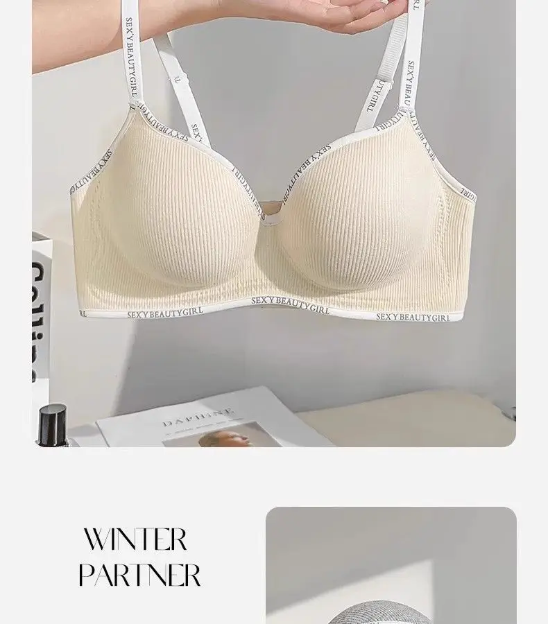 Wireless Push-Up Bra - 6cm Thickened Anti-Slip Seamless Adjustable Straps for Small Chest