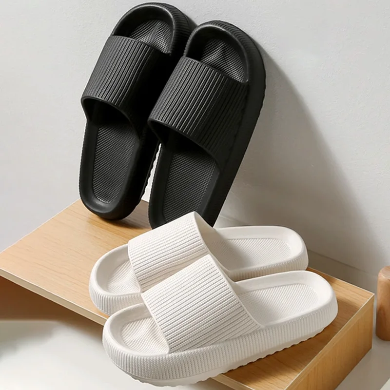 Men's Summer Thick-soled Slippers for Home Deodorant Indoor Home Bathroom Bath Non-slip EVA Slippers for Men slippers sandals shoes
