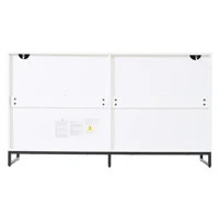 Комод KOMHTOM 140x39,5x78,5 см глянцевый с 6 ящиками и 3 металлическими ножками — изображение 2