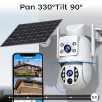 Caméra de surveillance WiFi JOOAN 4K 10MP, caméra CCTV solaire extérieure avec panneau solaire, double objectif, caméra IP PTZ, protection de sécurité 6