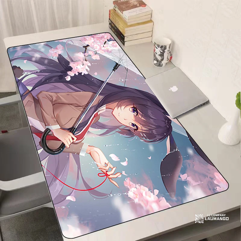 

Sakurajima Mai Mouse Pad 900x400 Pc Gamer Cabinet Keyboard Desk Mat Computer Gaming Accessories Carpet Bunny Girl Large Mousepad