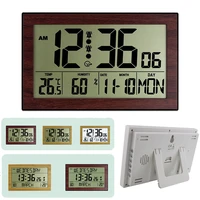 Multifunctional Large LCD Display Digital Alarm Clock With Thermometer Hygrometer Wall Clock Home Decoration Reloj de pared 1