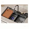 Creative Raindance Waterfall Sinks for Hotel Simple Designer Kitchen Sinks for Farm Modern Thickened Metal Durable Kitchen Sink 3