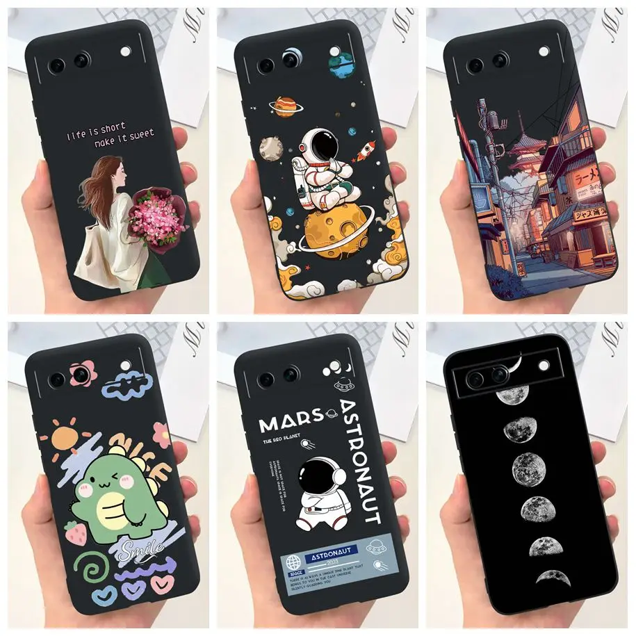 Per Google Pixel 8 Pro Custodia Cute Fashion Astronaut Verniciato Paraurti Cover Posteriore In Silicone Morbido Per Google Pixel 8A Pixel8 8Pro Coque