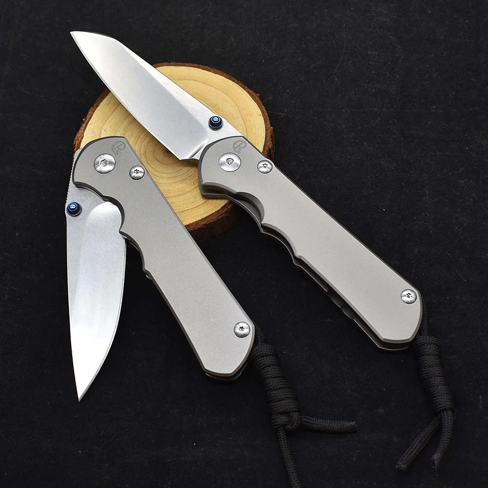 Chris Reeve CR S35VN Blade Ball Bearing  Stone Wash Titanium Alloy Survival Tool Outdoor Camping Knife High Hardness Sharp EDC 3