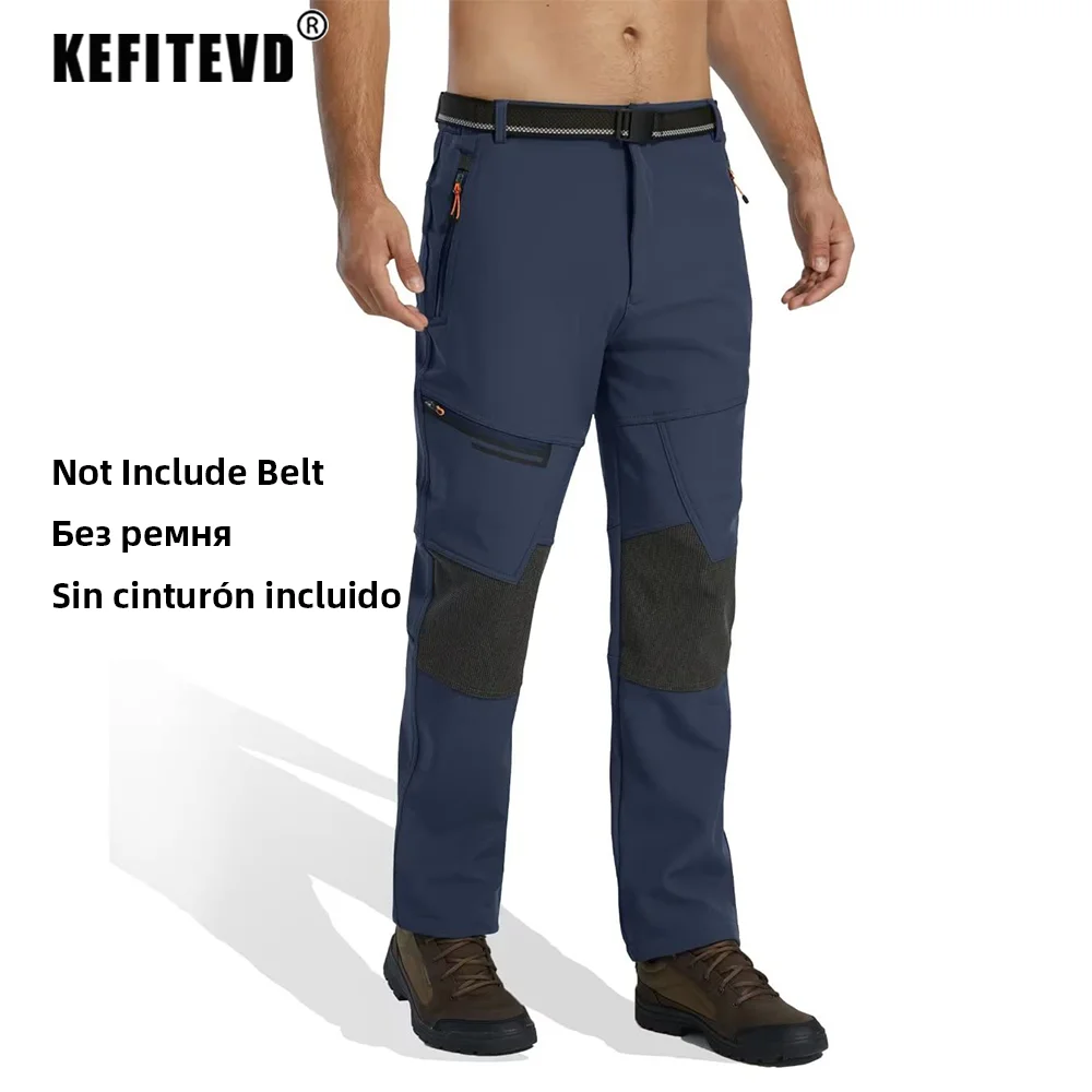 Outdoor Winter Warm Fleece Skiing Pants Men's Waterproof Windproof Ski Hiking Pants Climbing Camping Trekking Trousers hiking pants fleece pants