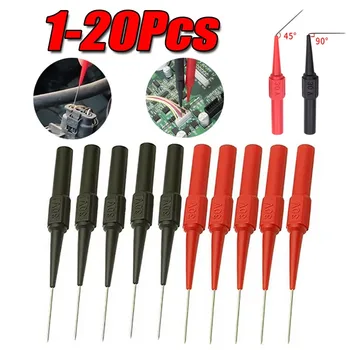 1-20Pcs 30V Diagnostic Tools Multimeter Test Lead Extention Back Piercing Needle Tip Probes Car Automotive Test Probe Kit 0.7MM