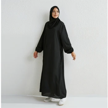 Home 24 Muslim Dresses Women Maxi Dresses Mujer Vestidoes Female Loose Dresses Full Sleeve Printed Floral Casual Robe Long Dress
