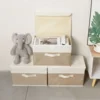 Non-Woven Fabric Storage Box Dormitory Dustproof Bins Cosmetics Bin with Lids Folding Large Capacity Clothing Underwear Boxes 1