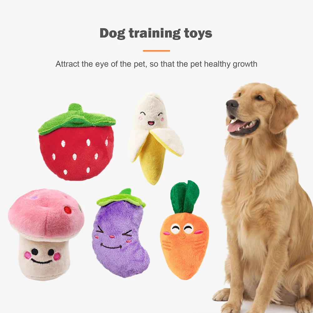 5-50PCS Pet Dog Toy Squeak Plush Toy Funny Durable Chew Molar Cute Toy Safe Non-Toxic Durable Bite Resistant Cleaning Teeth Toy