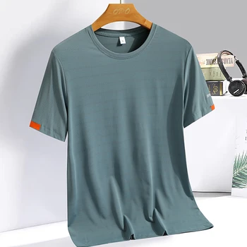 Men's Silk Ice Quick-Dry T-Shirt – Breathable Running & Fitness Top 2